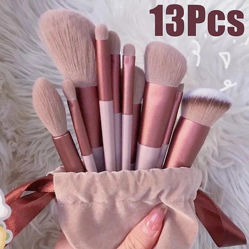 Miss Rose 13 Pcs Makeup Brush Set – Eyeshadow, Foundation, Blusher & Kabuki Brushes