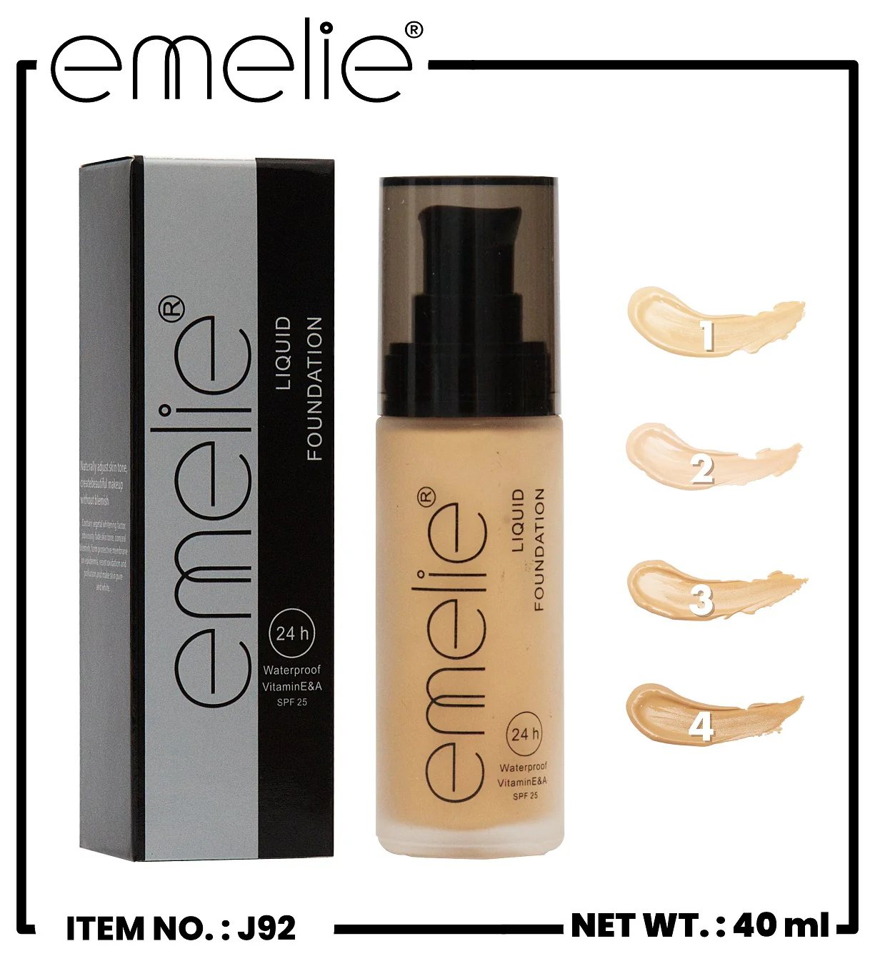 Emelie Liquid Foundation – Flawless Natural Foundation
