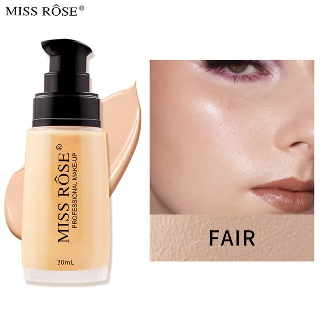 Miss Rose True Match Foundation | Lightweight Full Coverage Natural Finish Liquid Foundation