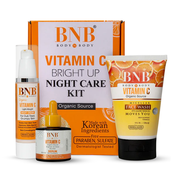 Vitamin C Night Care Kit | Brightening & Hydrating Overnight Skin Care Set