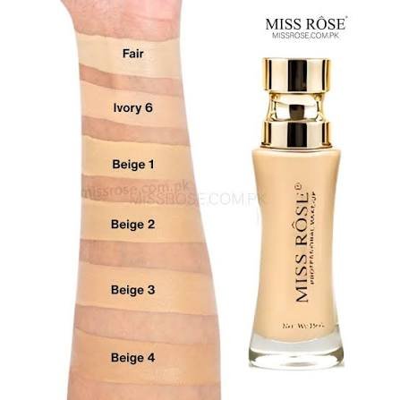 Miss Rose Unique Double Wear Liquid Silk Foundation | Full Coverage Long Lasting Waterproof Foundation