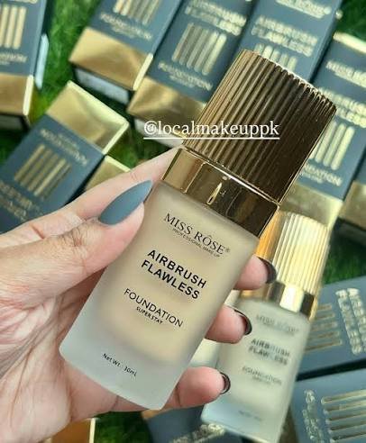 Miss Rose Airbrush Flawless Foundation | Lightweight Full Coverage Long Lasting Liquid Foundation