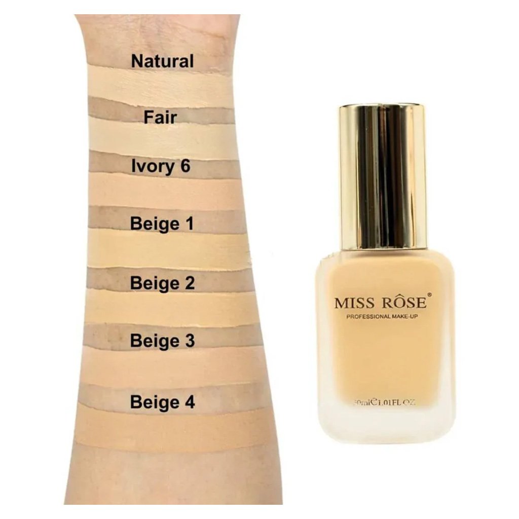 Miss Rose Super Stay Foundation | Full Coverage Long Lasting Waterproof Liquid Foundation