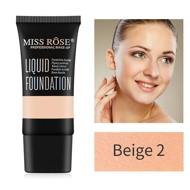 Miss Rose Liquid Foundation | Full Coverage Lightweight Long Lasting Face Makeup Foundation